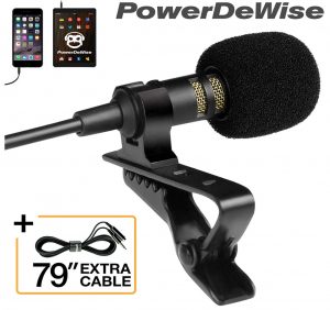 PowerDeWise Lavalier Lapel Microphone